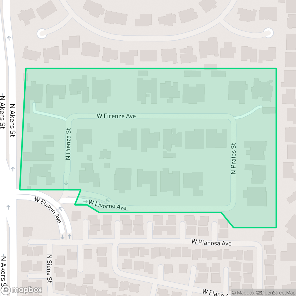 Map showing the location of Da Vinci at Bella Sera, Visalia, CA
