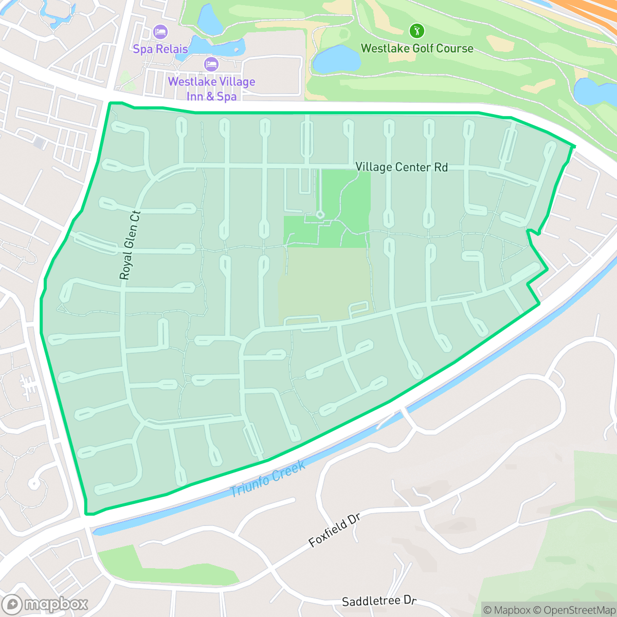 Map showing the location of First Neighborhood, Westlake Village, CA