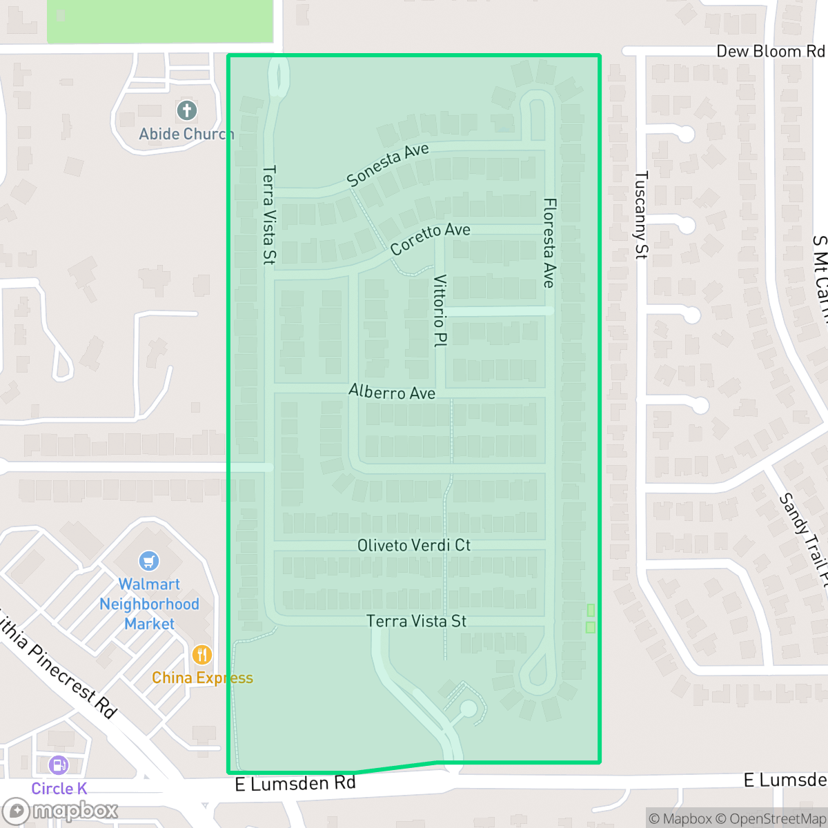 Map showing the location of La Collina, Brandon, FL
