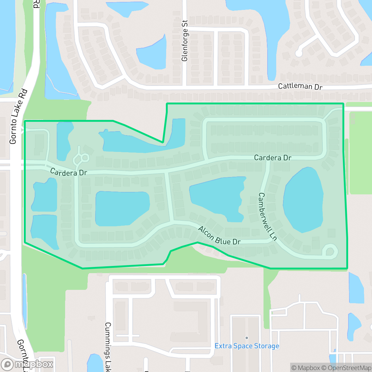 Map showing the location of Mariposa, Brandon, FL