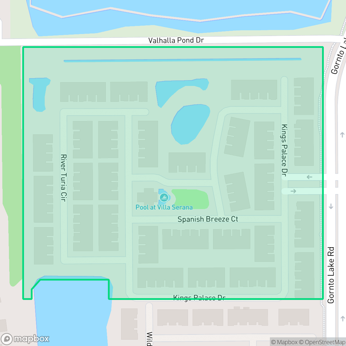 Map showing the location of Villa Serena, Brandon, FL