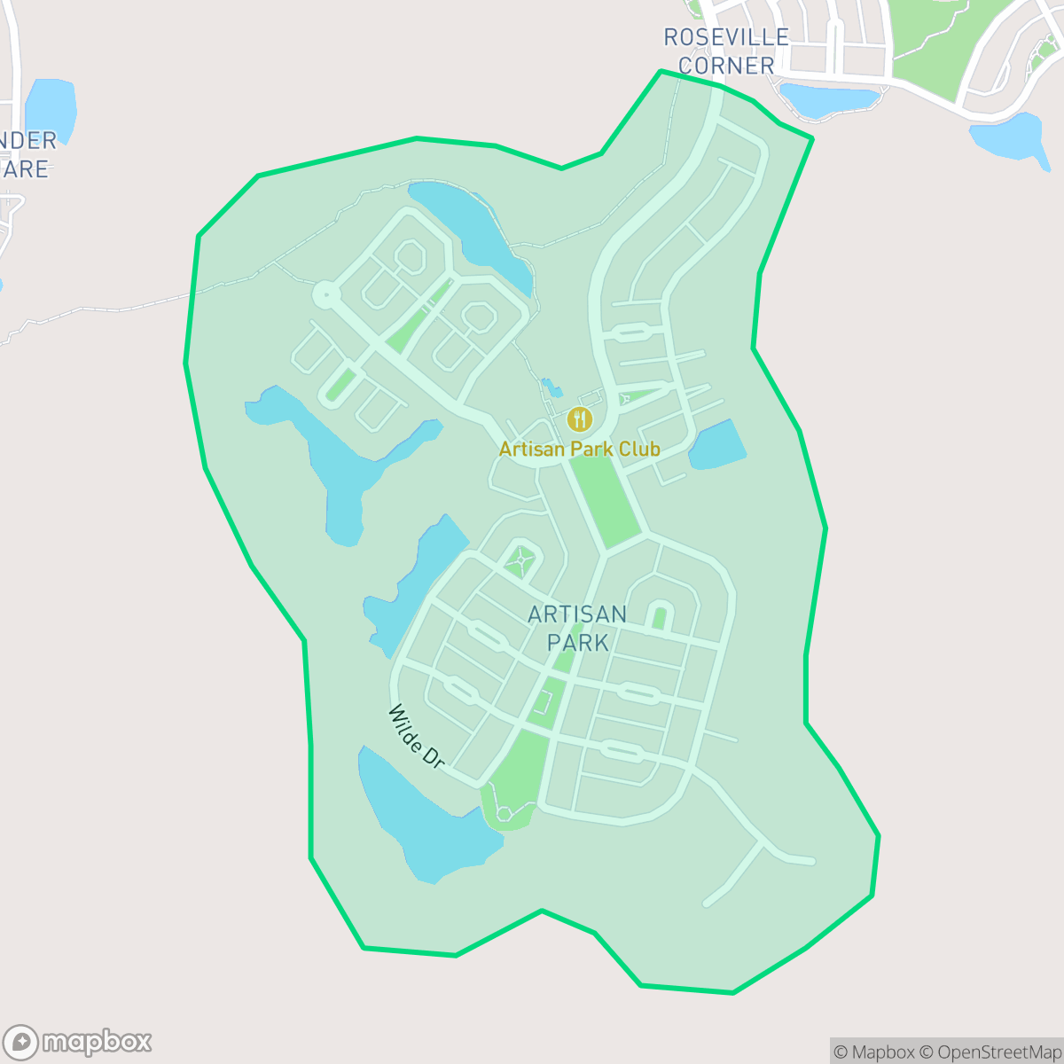 Map showing the location of Artisan Park, Celebration, FL