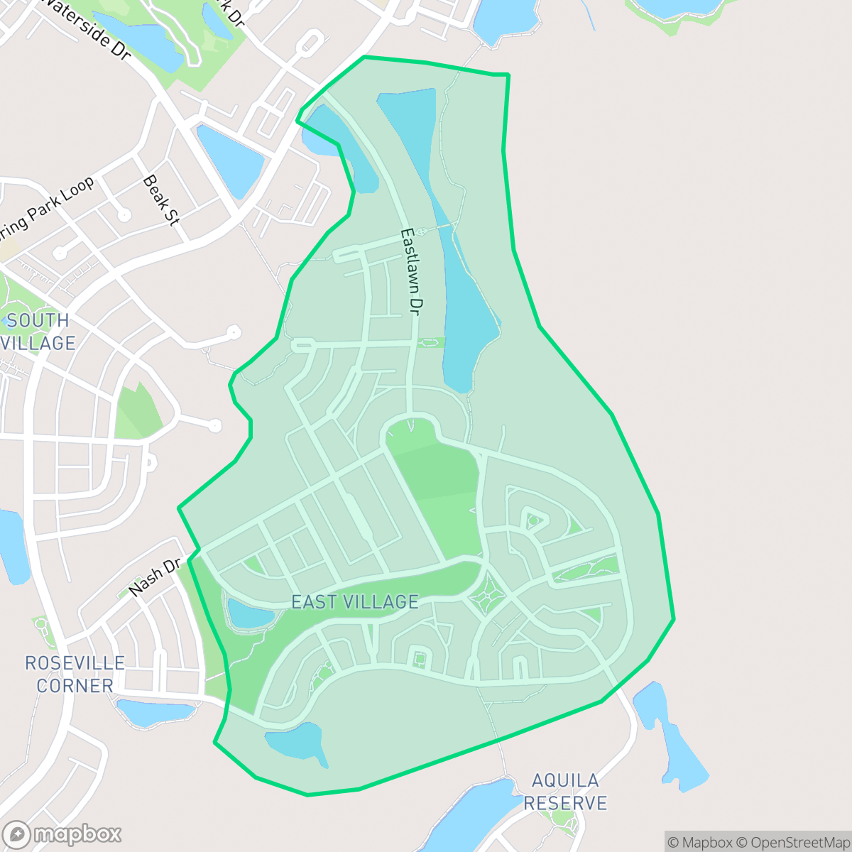 Map showing the location of East Village, Celebration, FL