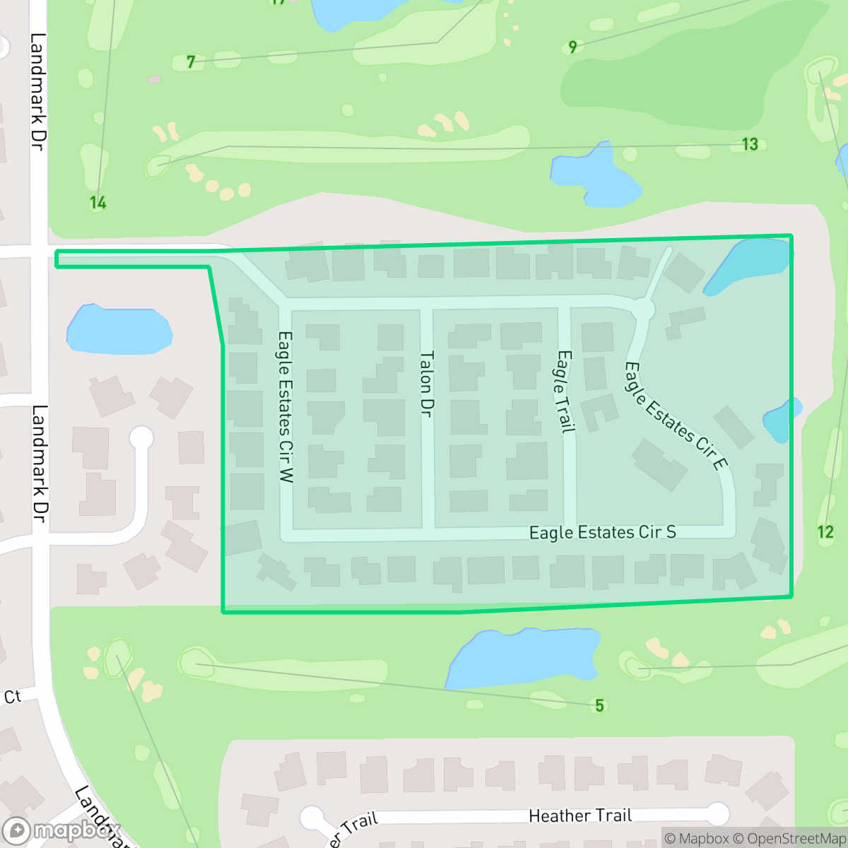 Map showing the location of Eagle Estates Homeowners Association, Clearwater, FL
