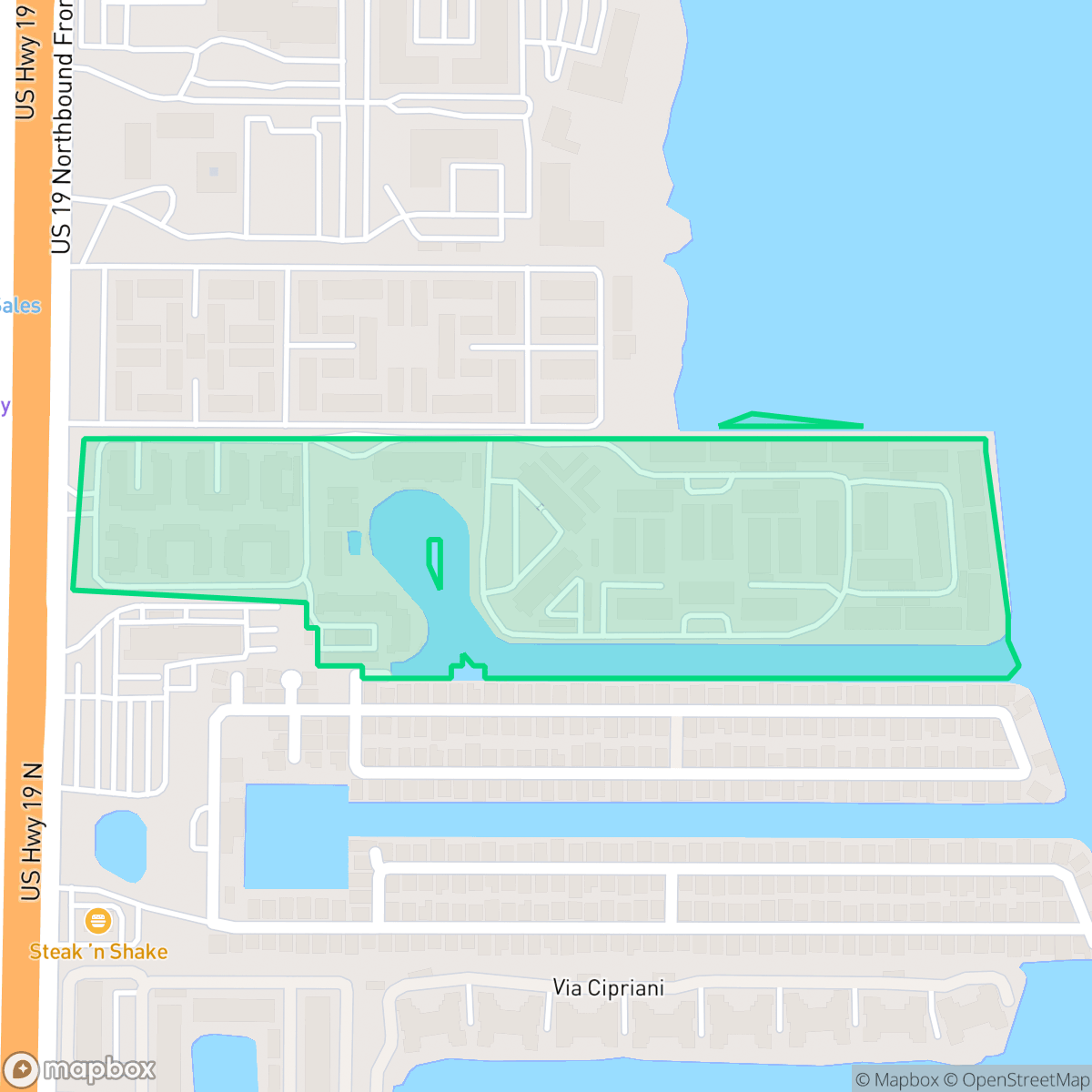 Map showing the location of Imperial Cove Condominium Association, Clearwater, FL