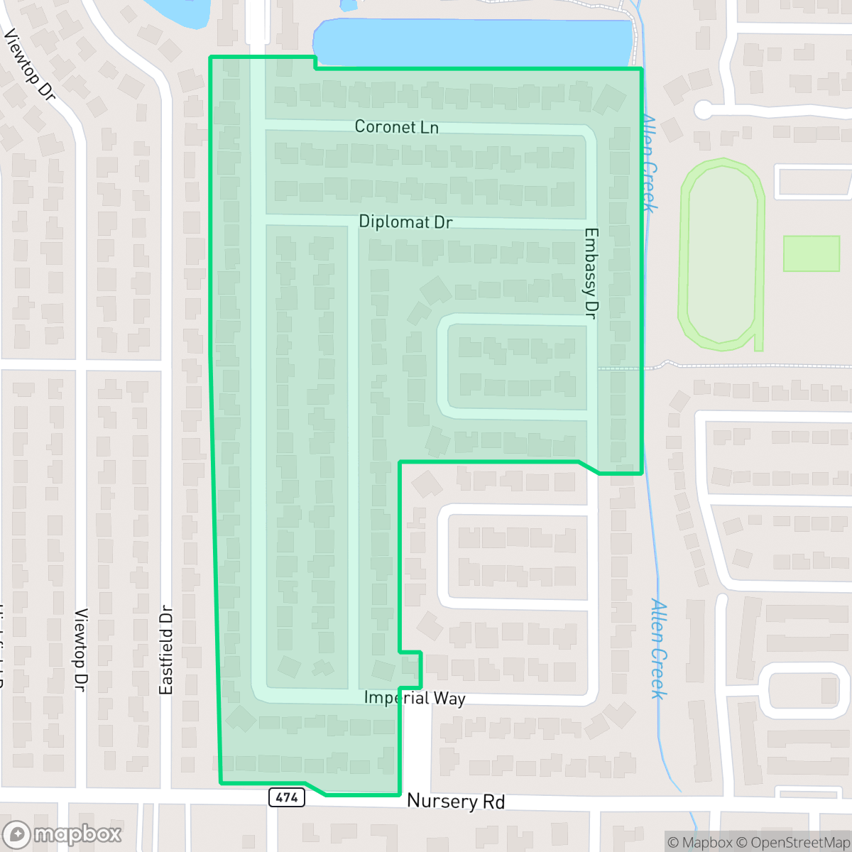 Map showing the location of Imperial Park Homeowners Association, Clearwater, FL