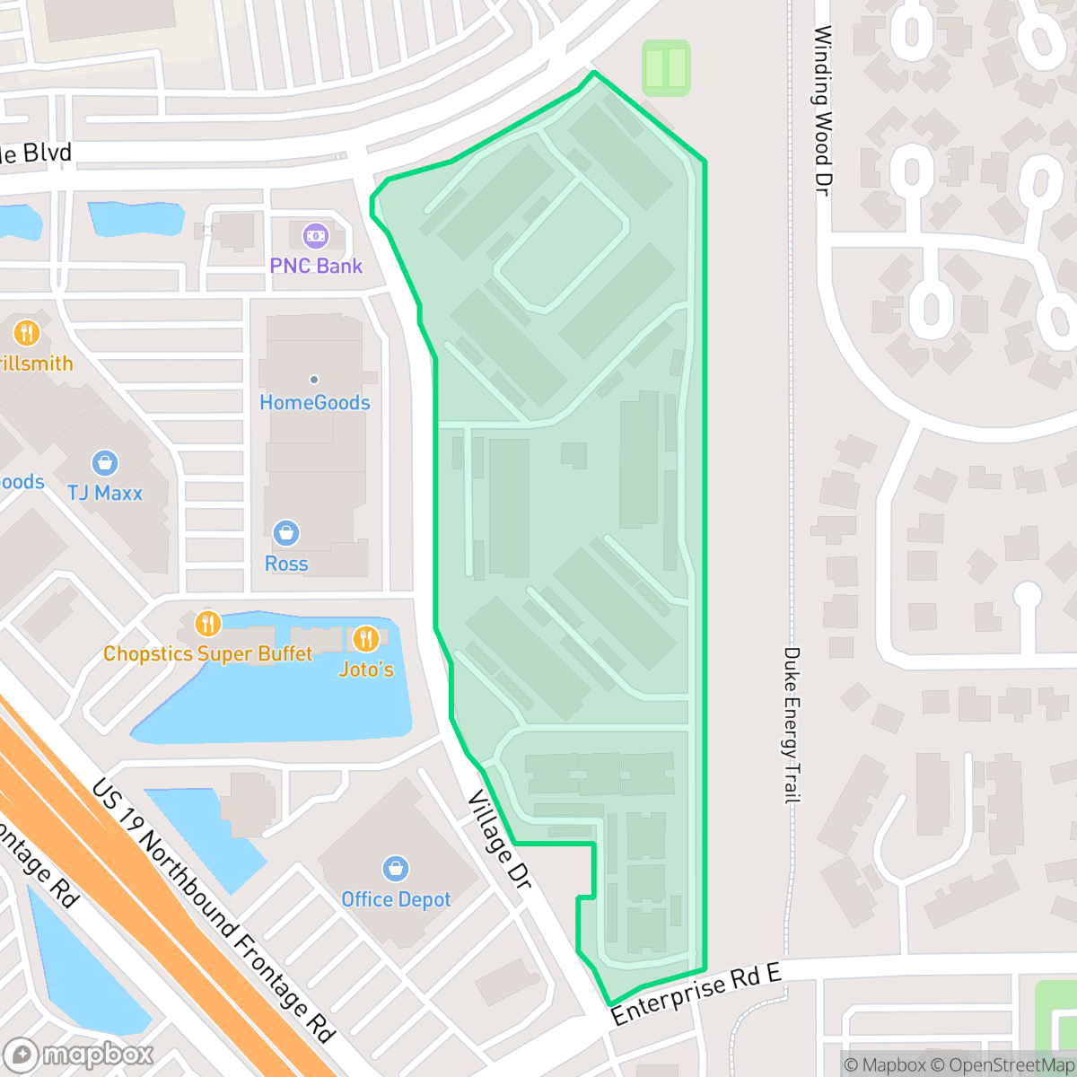 Map showing the location of Inverness Park Homeowners Association, Clearwater, FL