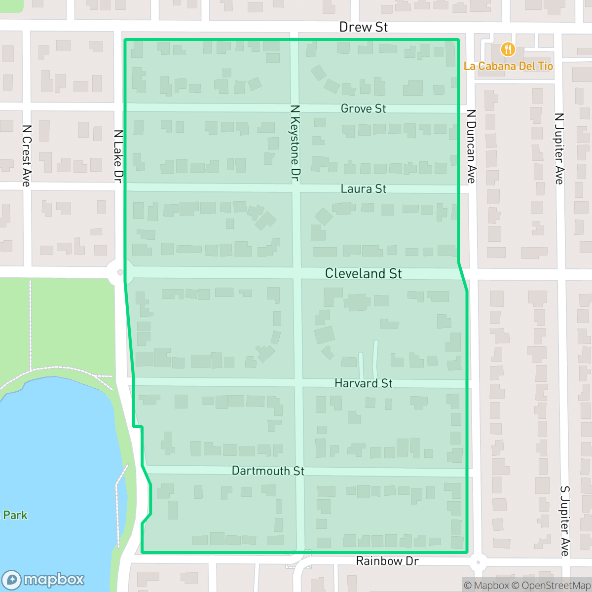 Map showing the location of Keystone Manor, Clearwater, FL