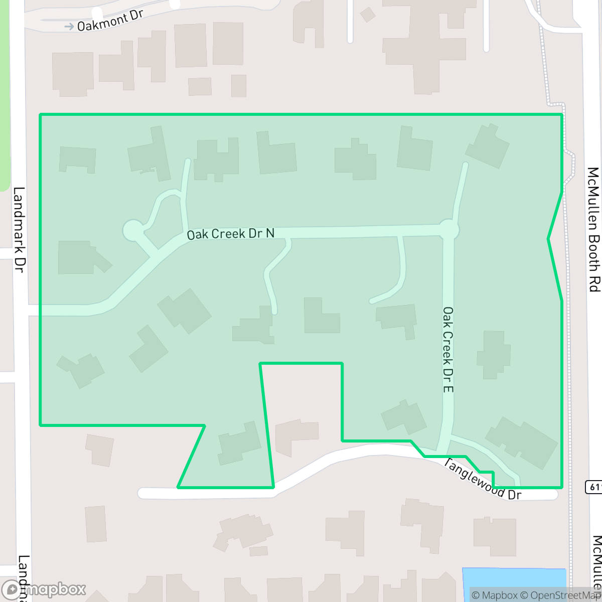 Map showing the location of Oak Creek at Countryside HOA, Clearwater, FL