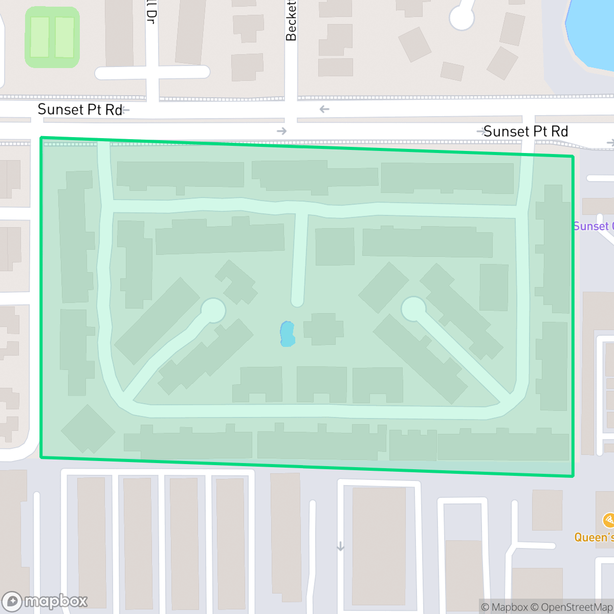 Map showing the location of Raintree Village Condominium Association, Clearwater, FL