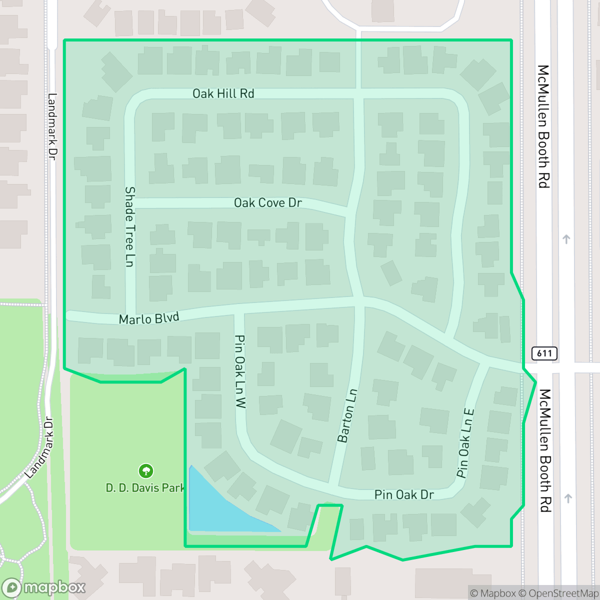 Map showing the location of Shady Oak Farms Homeowners Association, Clearwater, FL