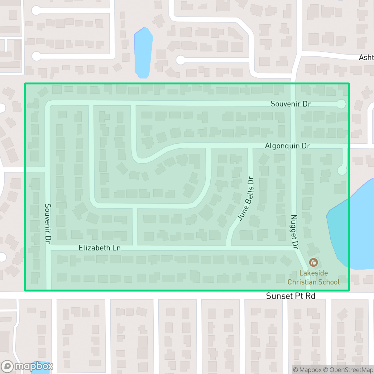 Map showing the location of Sunset Lake Estates Homeowners Assoc, Clearwater, FL