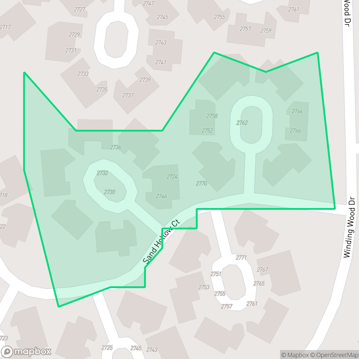 Map showing the location of Winding Wood Condominium No.5 Association, Clearwater, FL