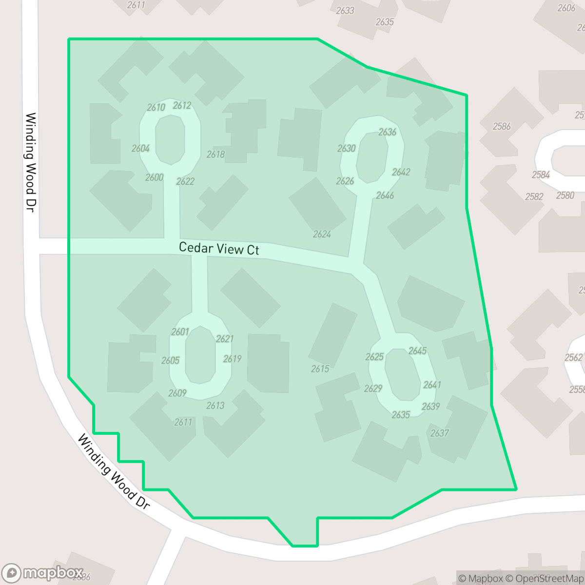 Map showing the location of Winding Wood IX, Clearwater, FL