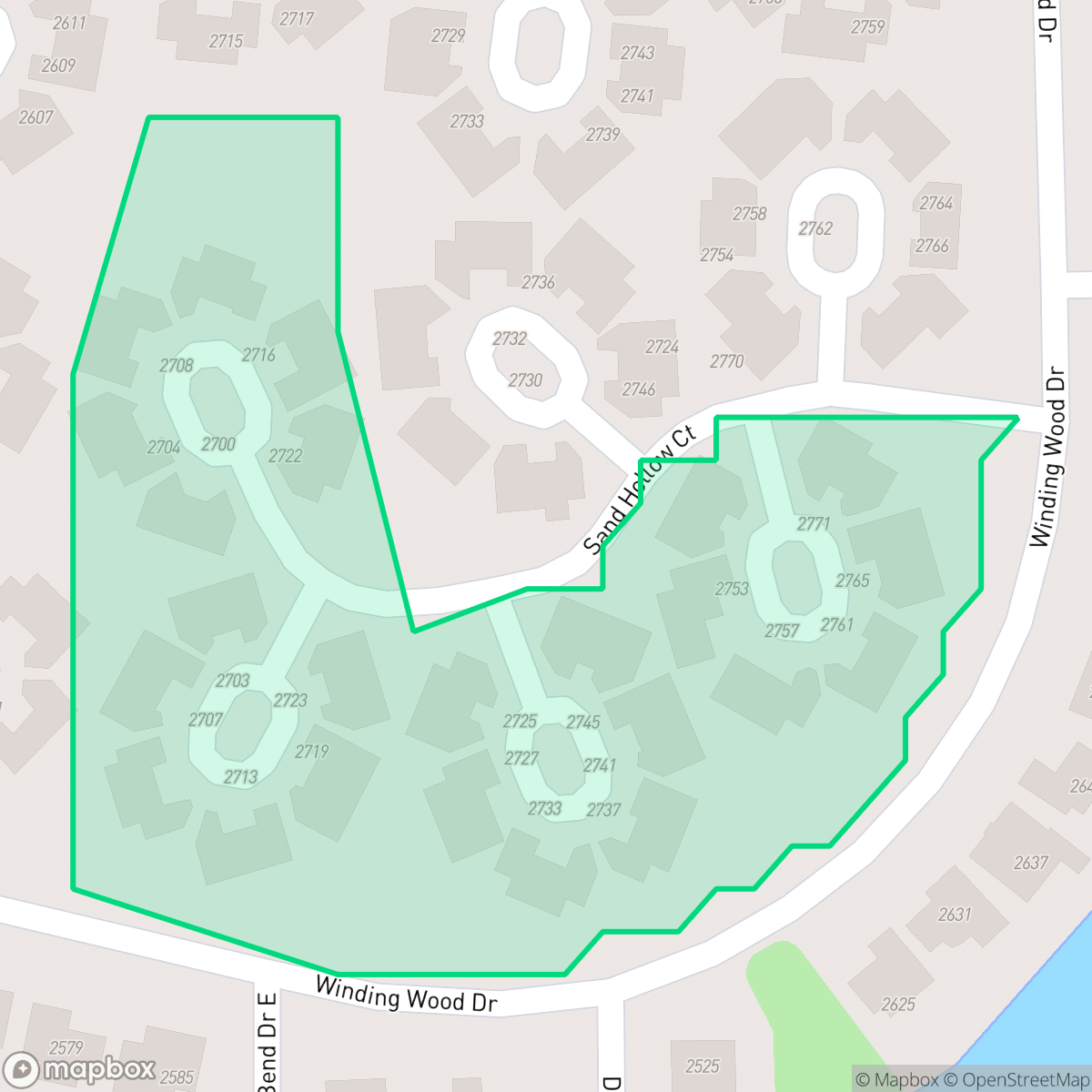 Map showing the location of Winding Wood VII, Clearwater, FL