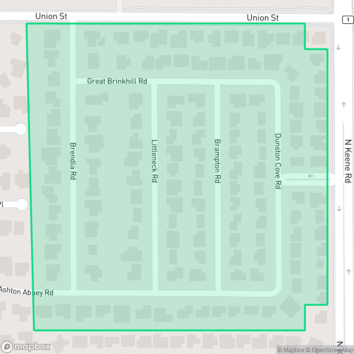 Map showing the location of Winsor Park Homeowners Association, Clearwater, FL