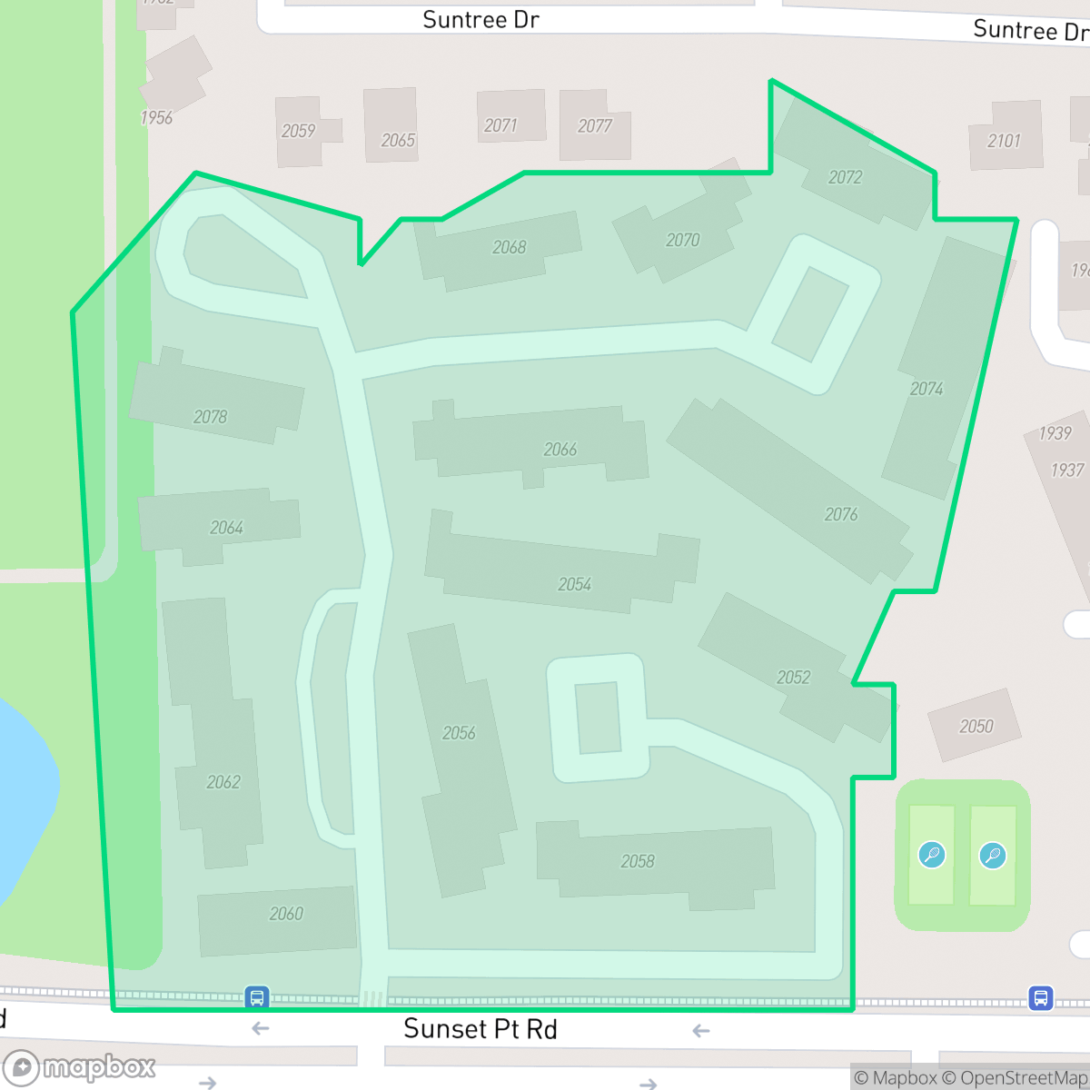 Map showing the location of Woodlake Condominium Association, Clearwater, FL