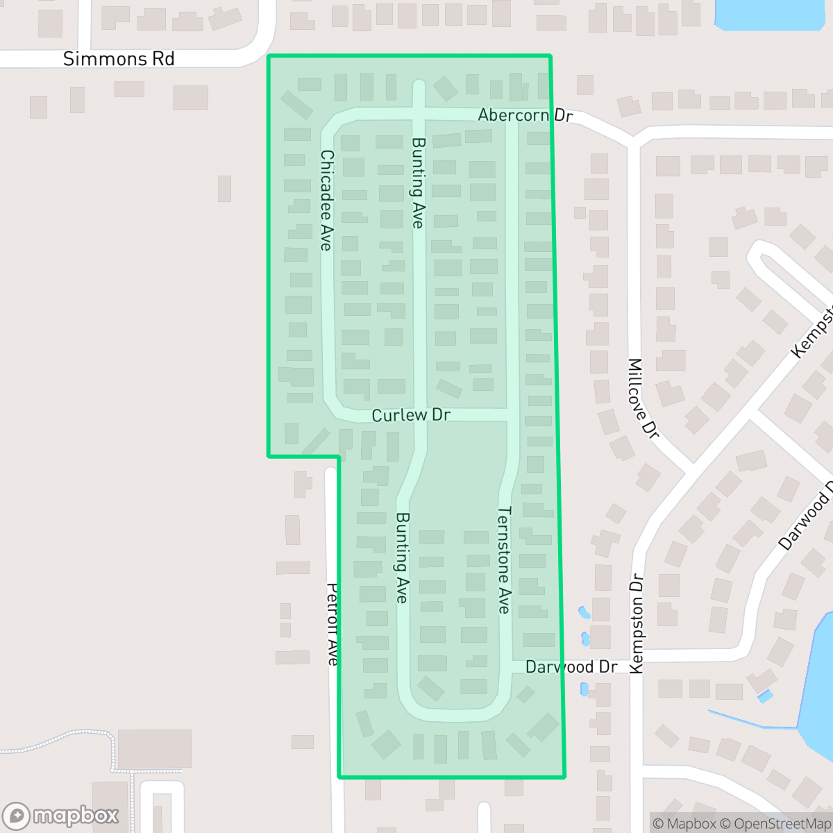 Map showing the location of Cardinal Park, Conway, FL
