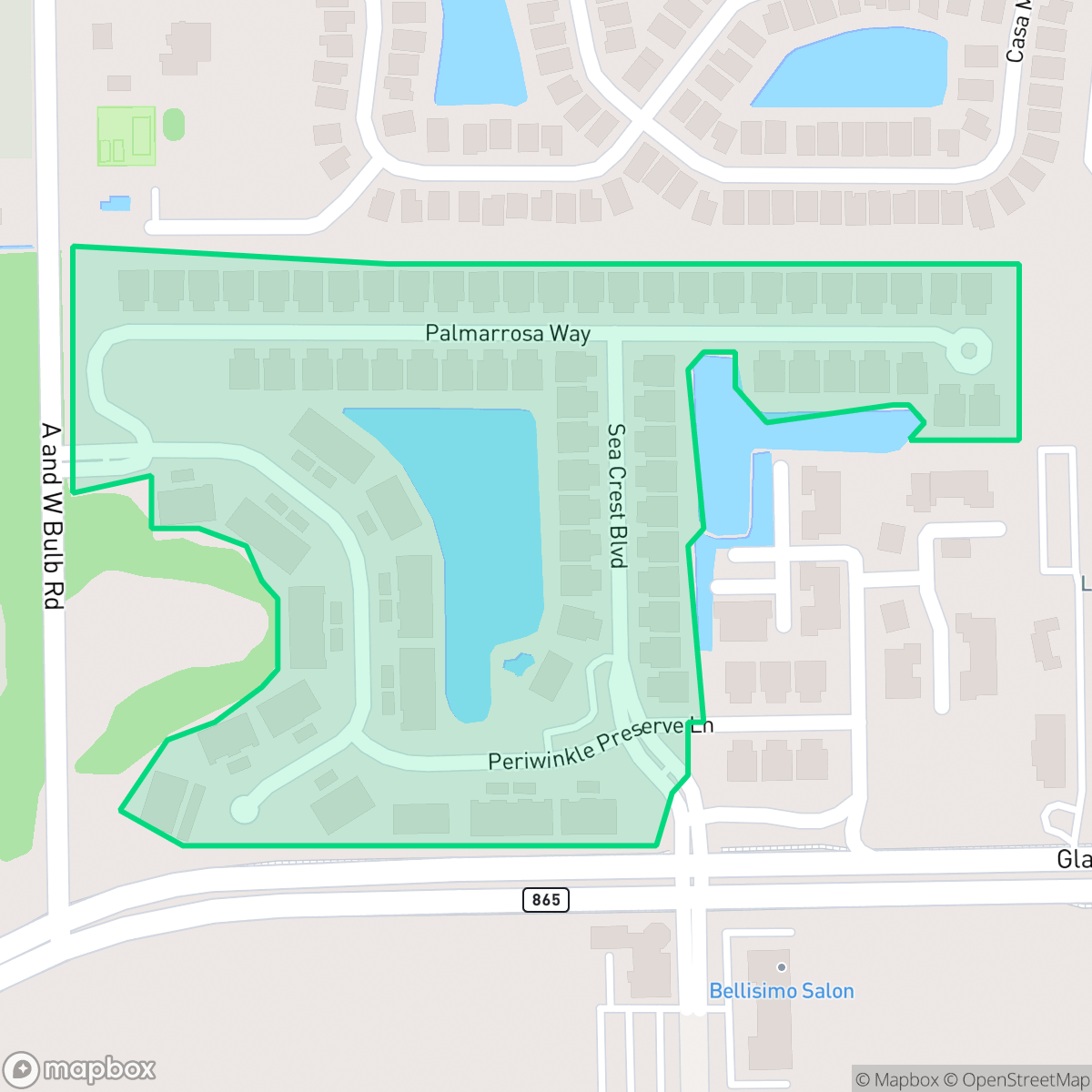 Map showing the location of Tortuga, Cypress Lake, FL