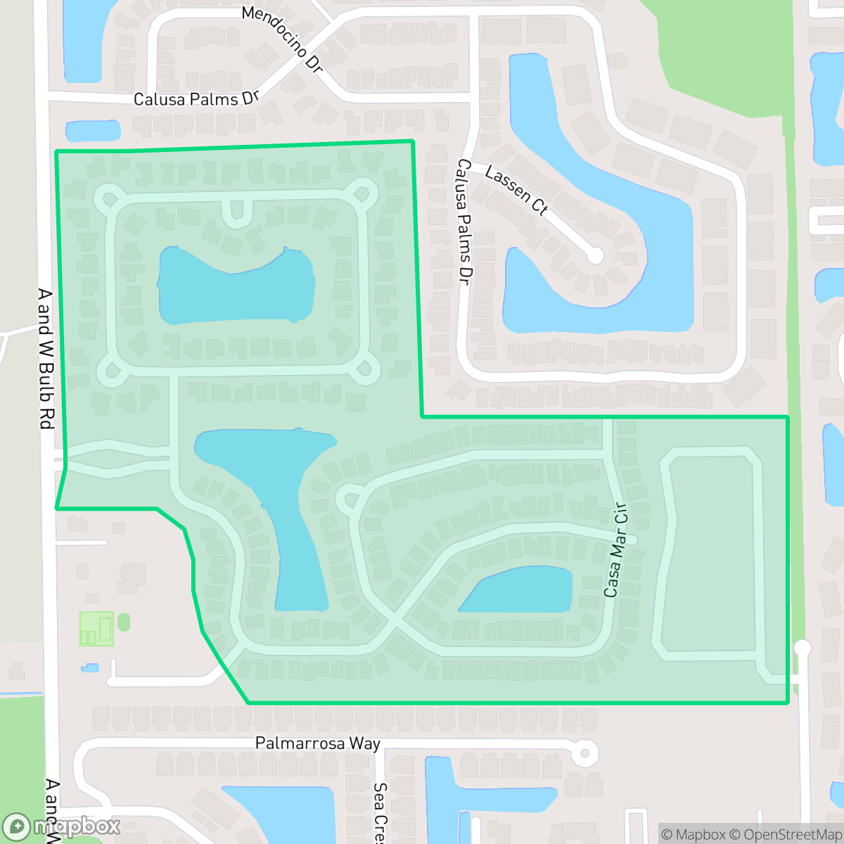 Map showing the location of Venetian Village, Cypress Lake, FL