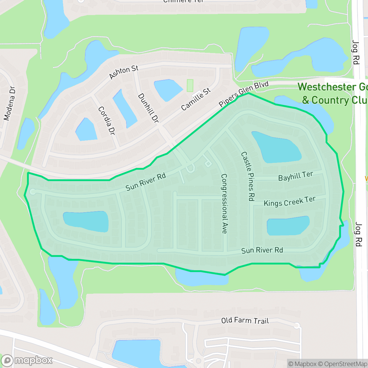 Map showing the location of Lakeridge Greens, Delray Beach, FL