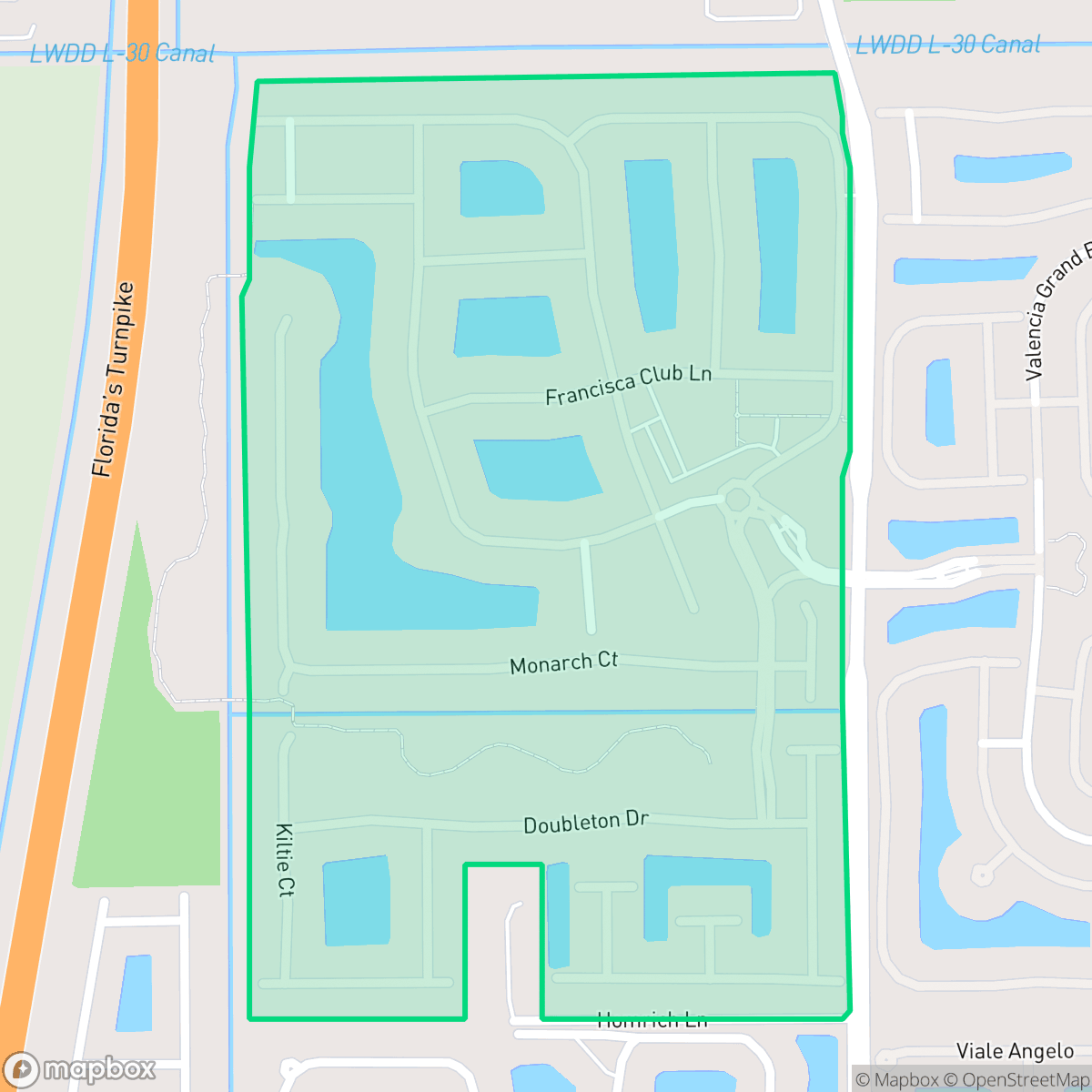 Map showing the location of Polo Trace, Delray Beach, FL