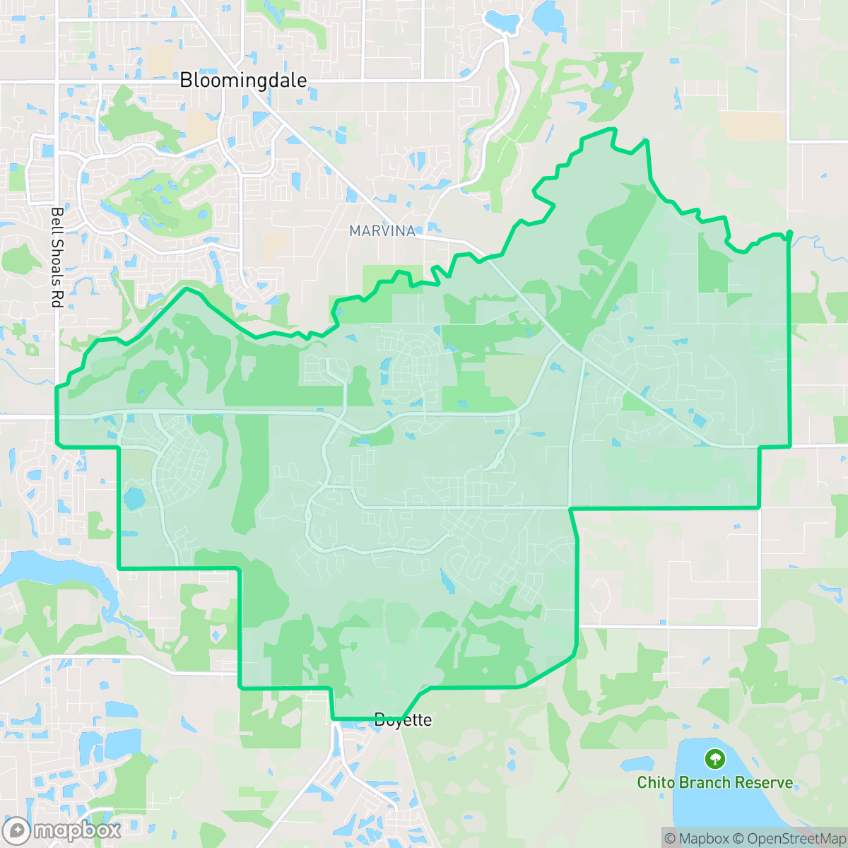 Map showing the location of Fish Hawk, FL — coverage area