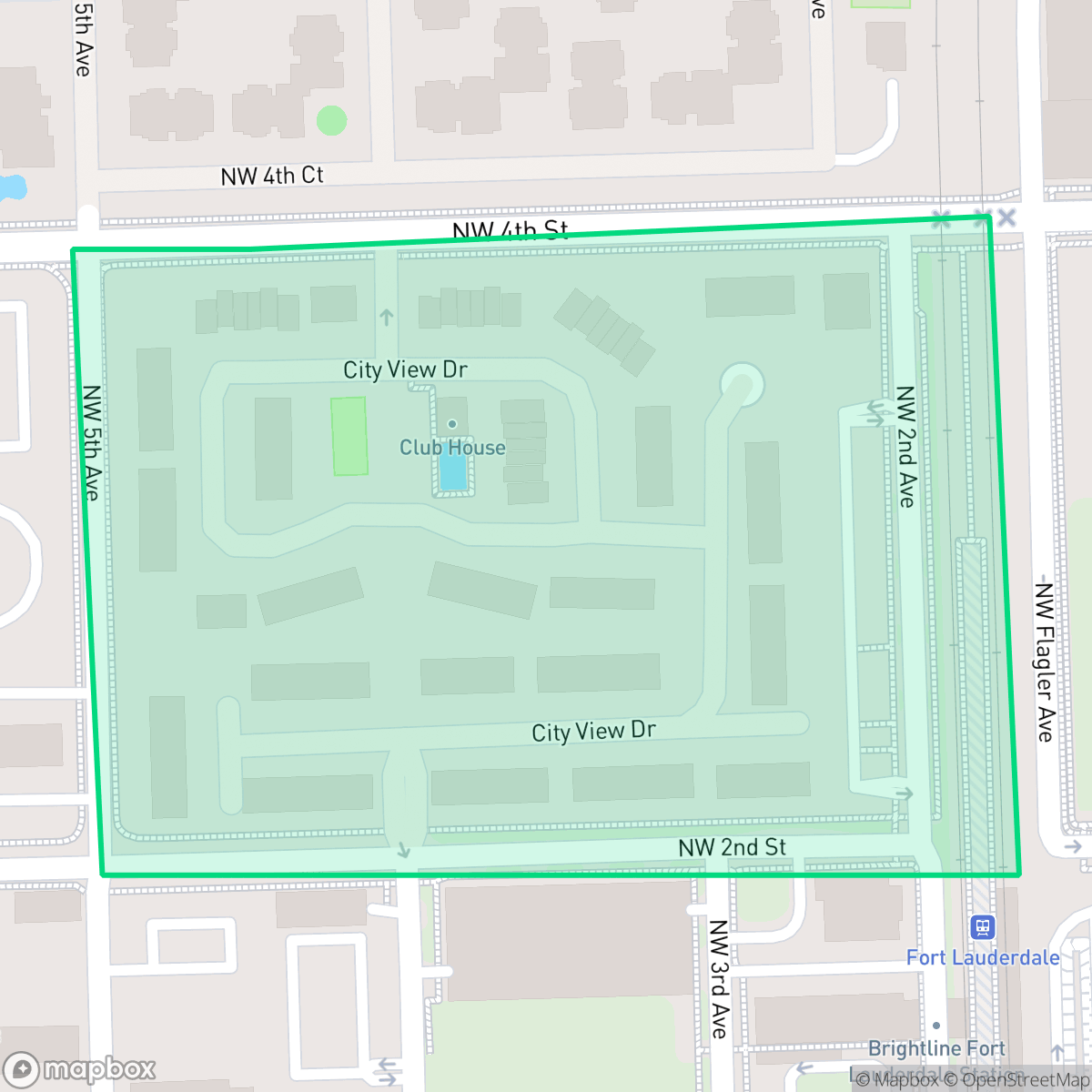 Map showing the location of City View Townhome, Fort Lauderdale, FL