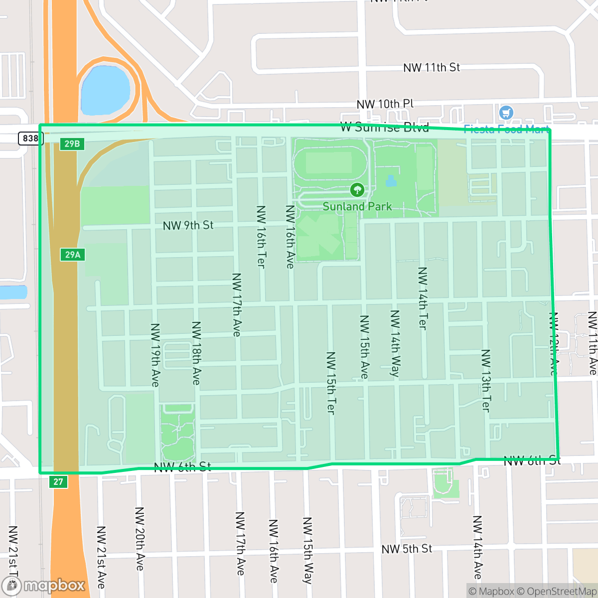 Map showing the location of Durrs Homeowners, Fort Lauderdale, FL