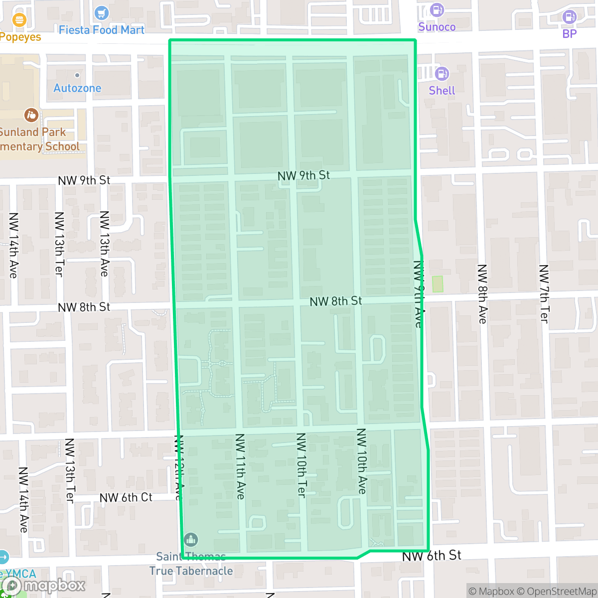 Map showing the location of Home Beautiful Park, Fort Lauderdale, FL
