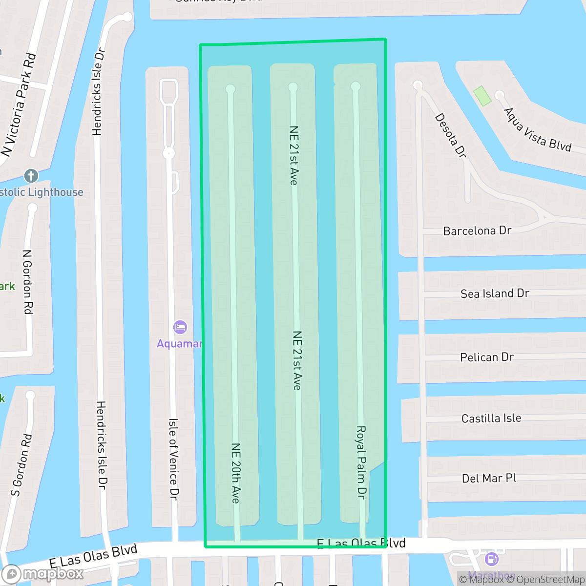 Map showing the location of Nurmi Isles, Fort Lauderdale, FL