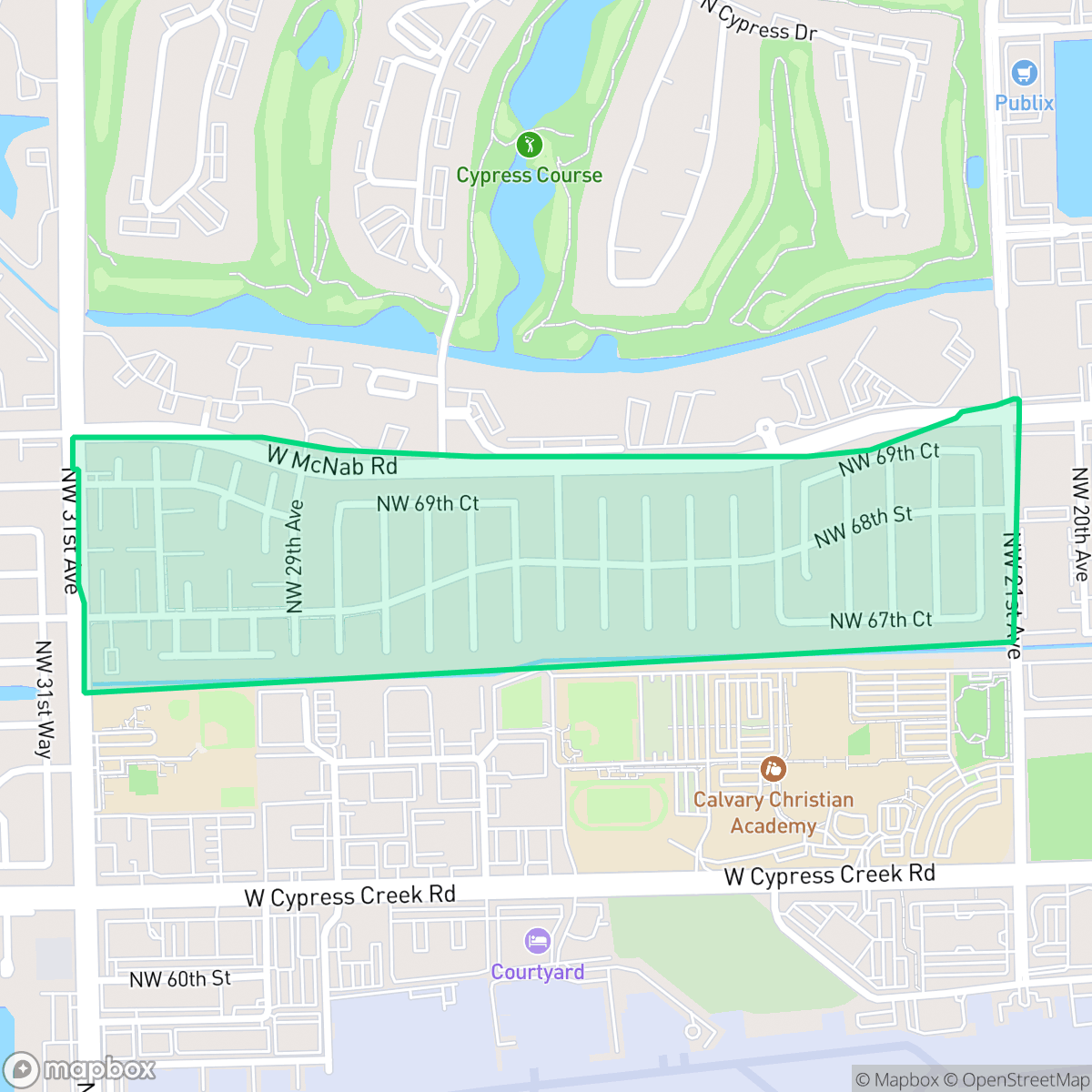 Map showing the location of Palm-Aire Village (EAST), Fort Lauderdale, FL