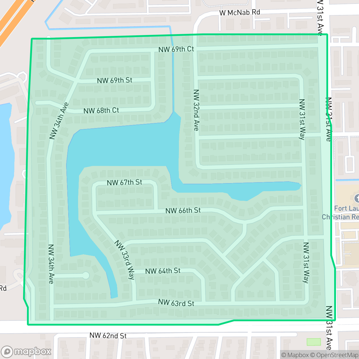 Map showing the location of Palm Aire Village (WEST), Fort Lauderdale, FL