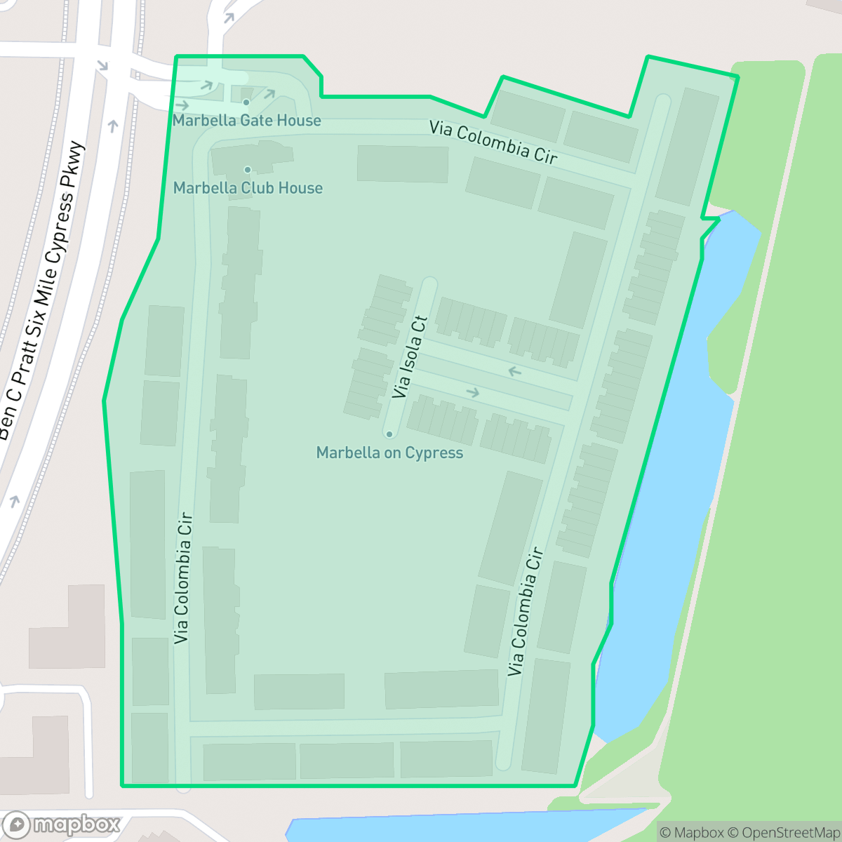 Map showing the location of Marbella on Cypress, Fort Myers, FL