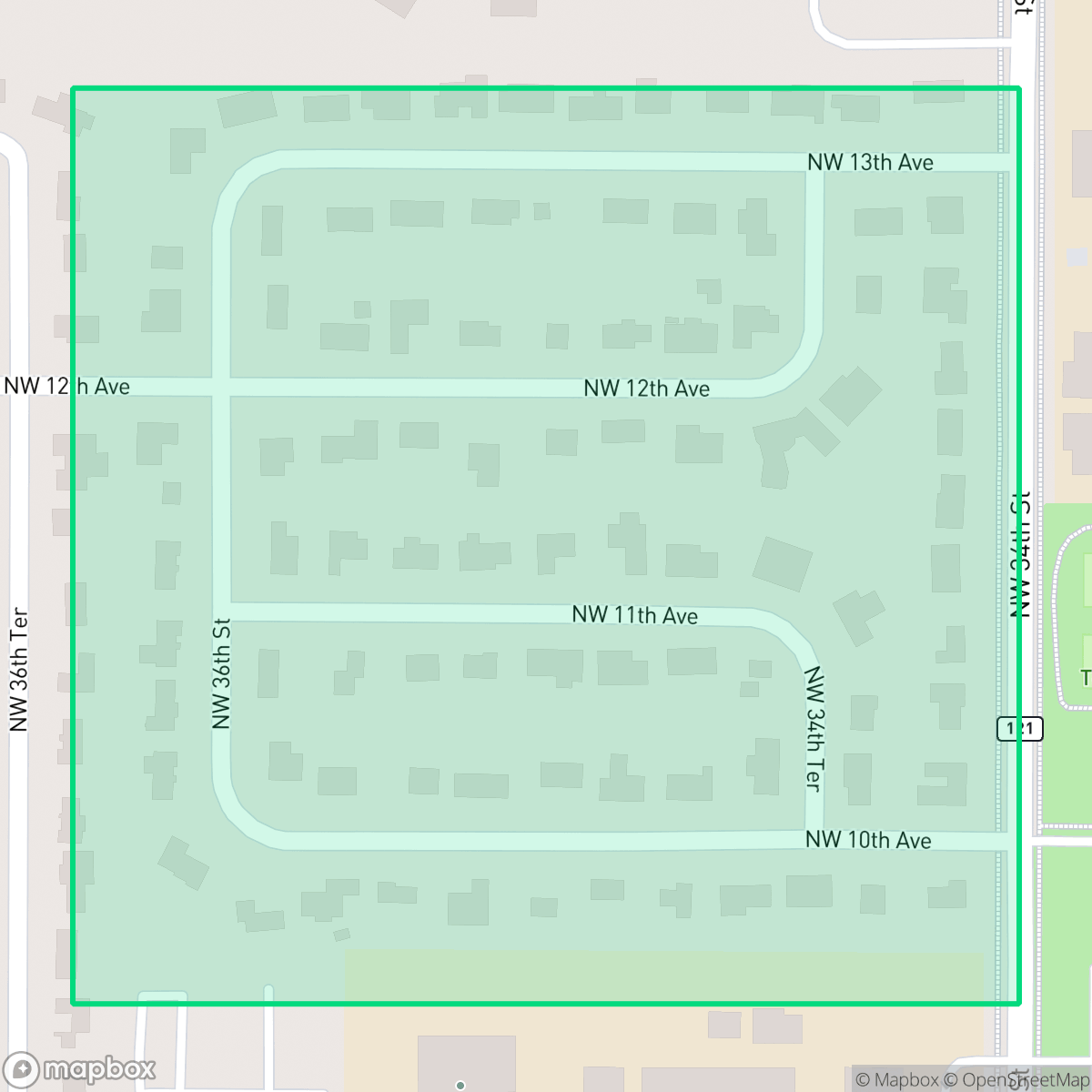 Map showing the location of Libby Heights, Gainesville, FL