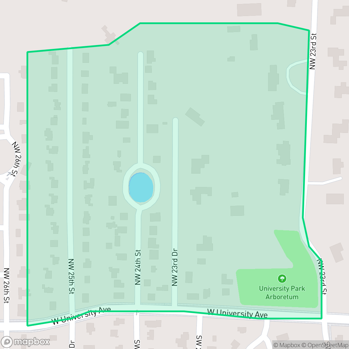 Map showing the location of Palm Terrace, Gainesville, FL