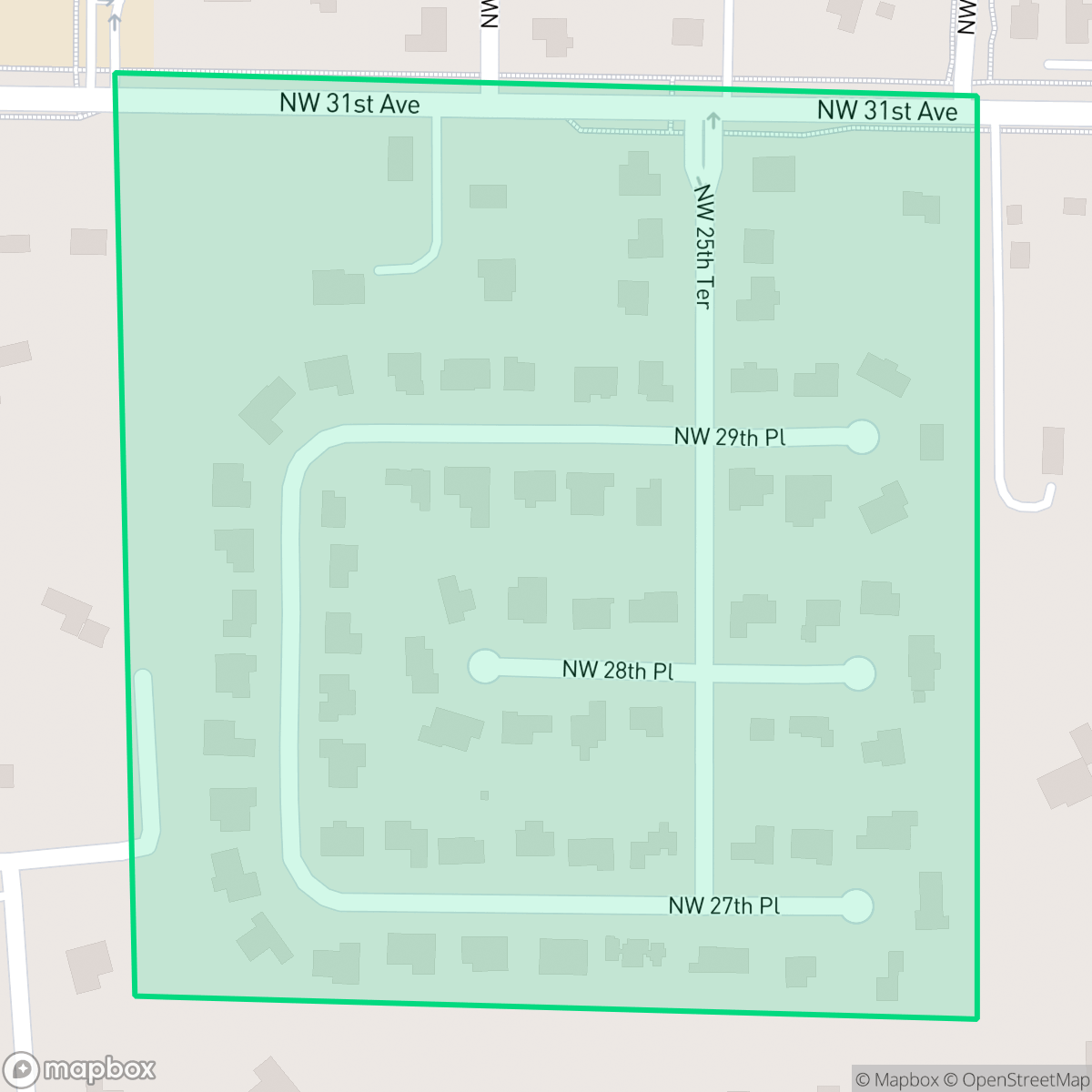 Map showing the location of Royal Gardens, Gainesville, FL