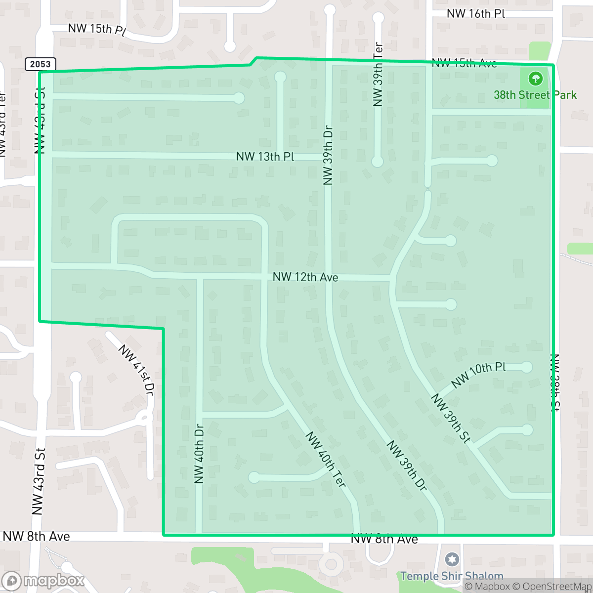 Map showing the location of Westmoreland, Gainesville, FL