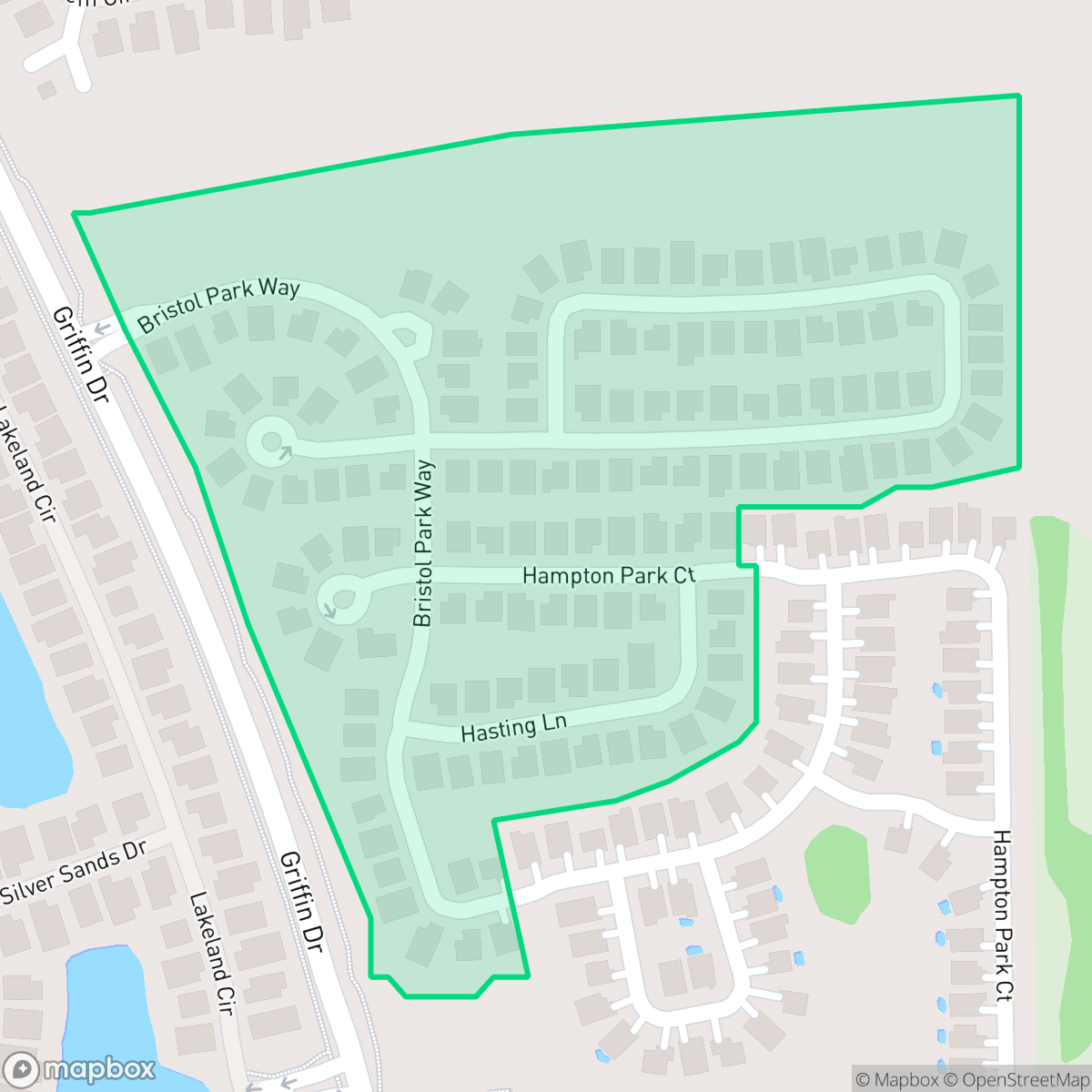 Map showing the location of Bristol Parc, Gateway, FL