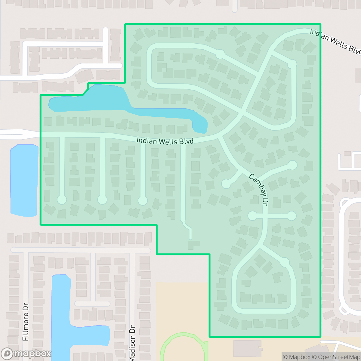 Map showing the location of Indian Wells, Golf, FL