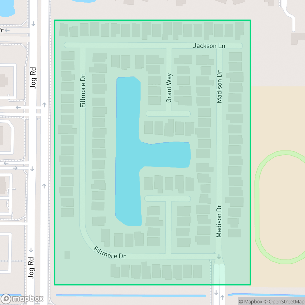 Map showing the location of Madison Lakes, Golf, FL