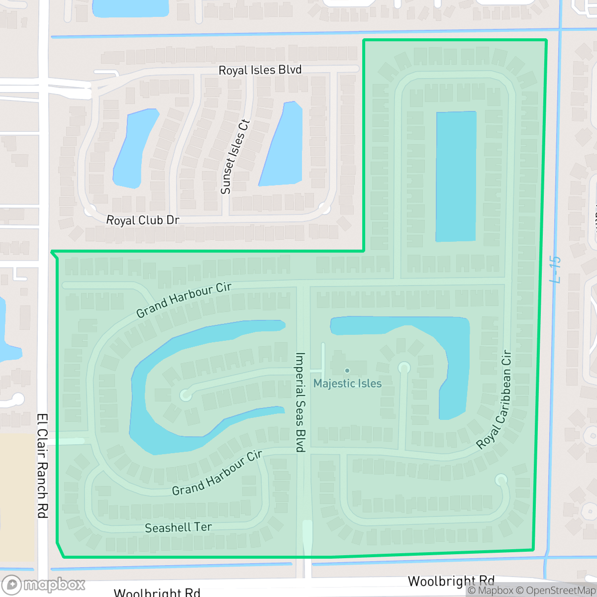 Map showing the location of Majestic Isles, Golf, FL