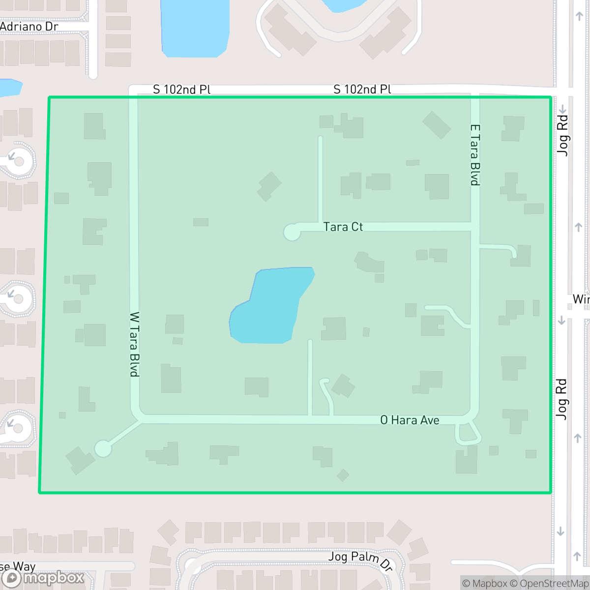Map showing the location of Tara Estates, Golf, FL