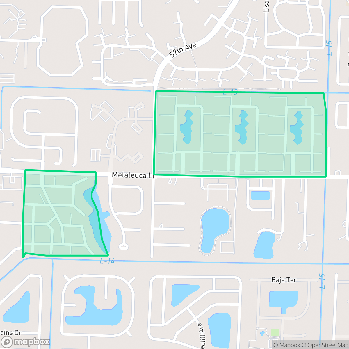 Map showing the location of Pine Ridge South, Greenacres, FL