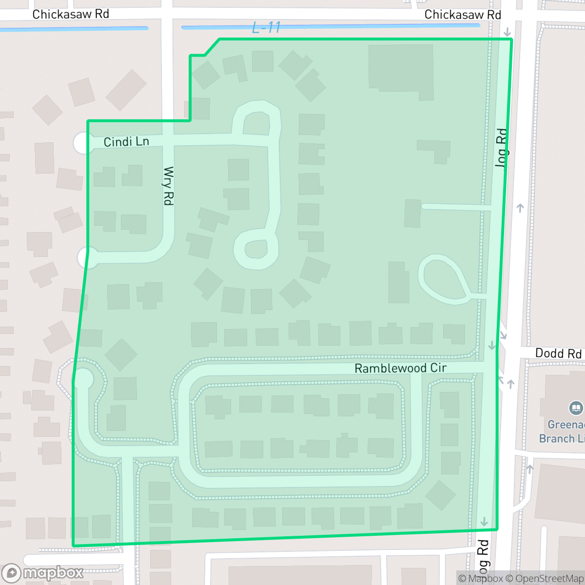 Map showing the location of Ramblewood, Greenacres, FL