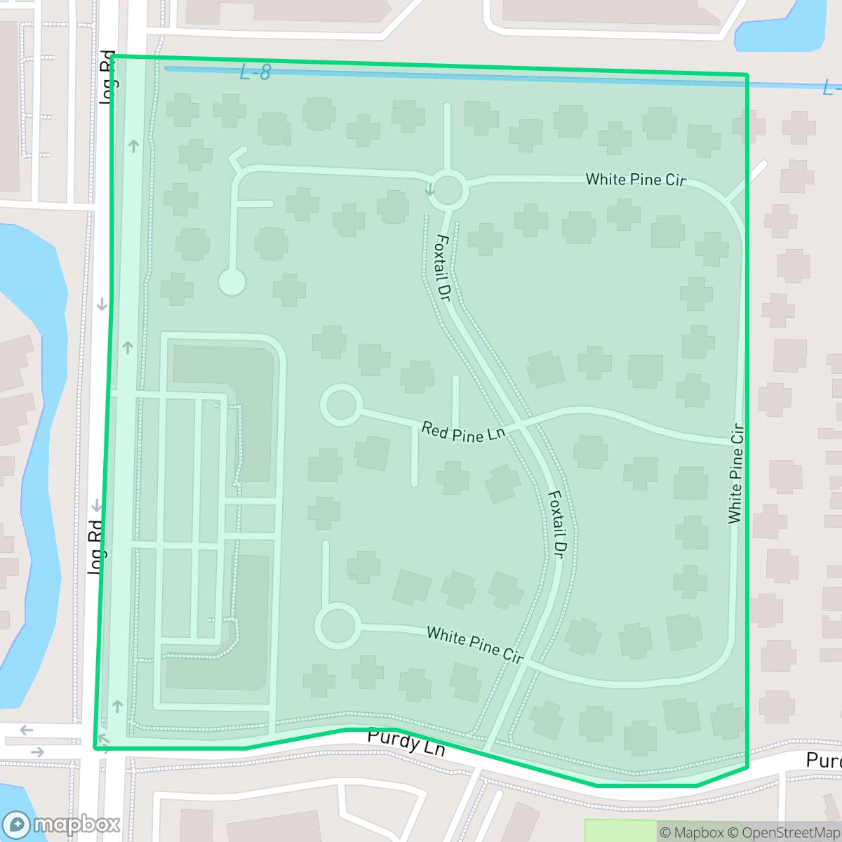 Map showing the location of The Pines, Greenacres, FL