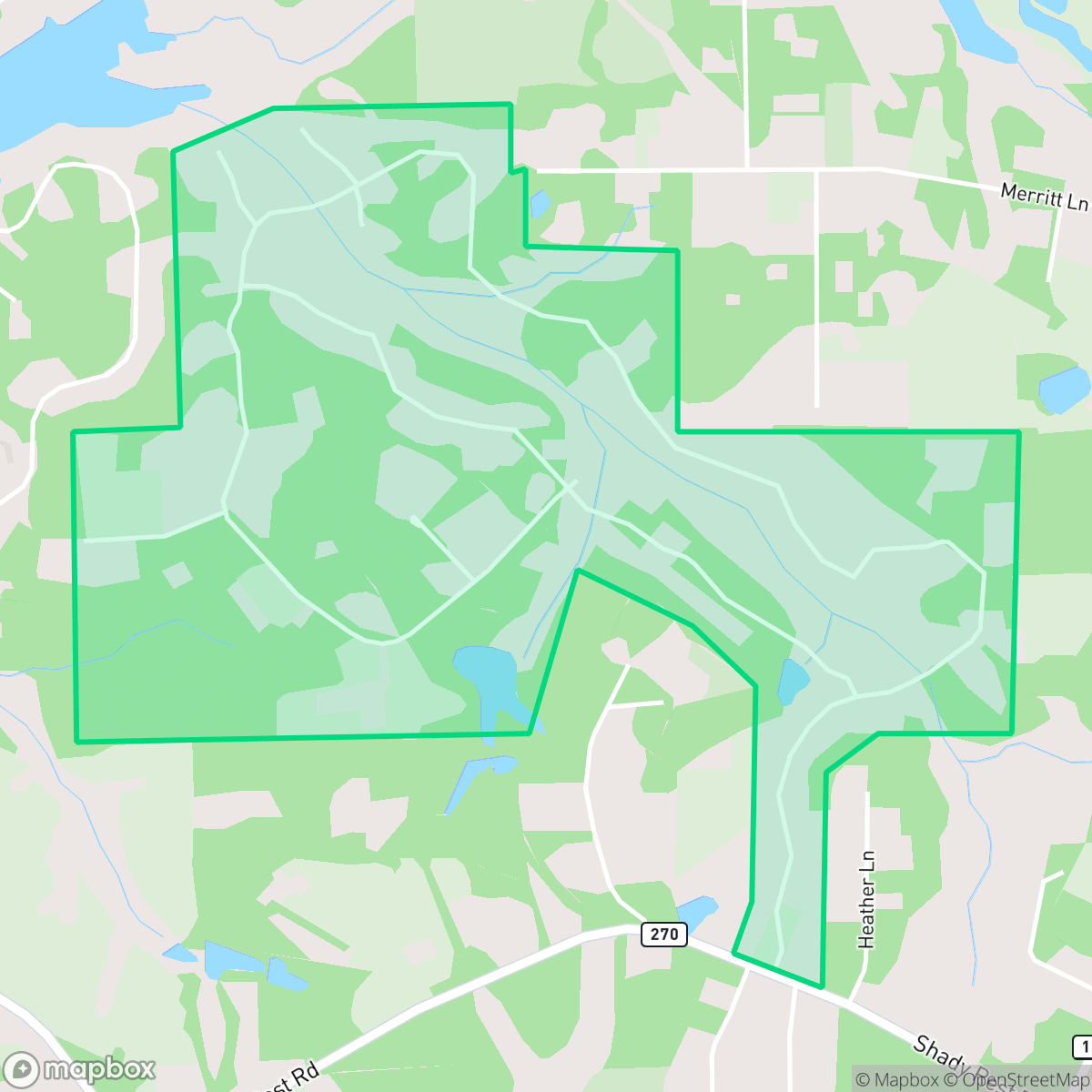 Map showing the location of Reston, Havana, FL