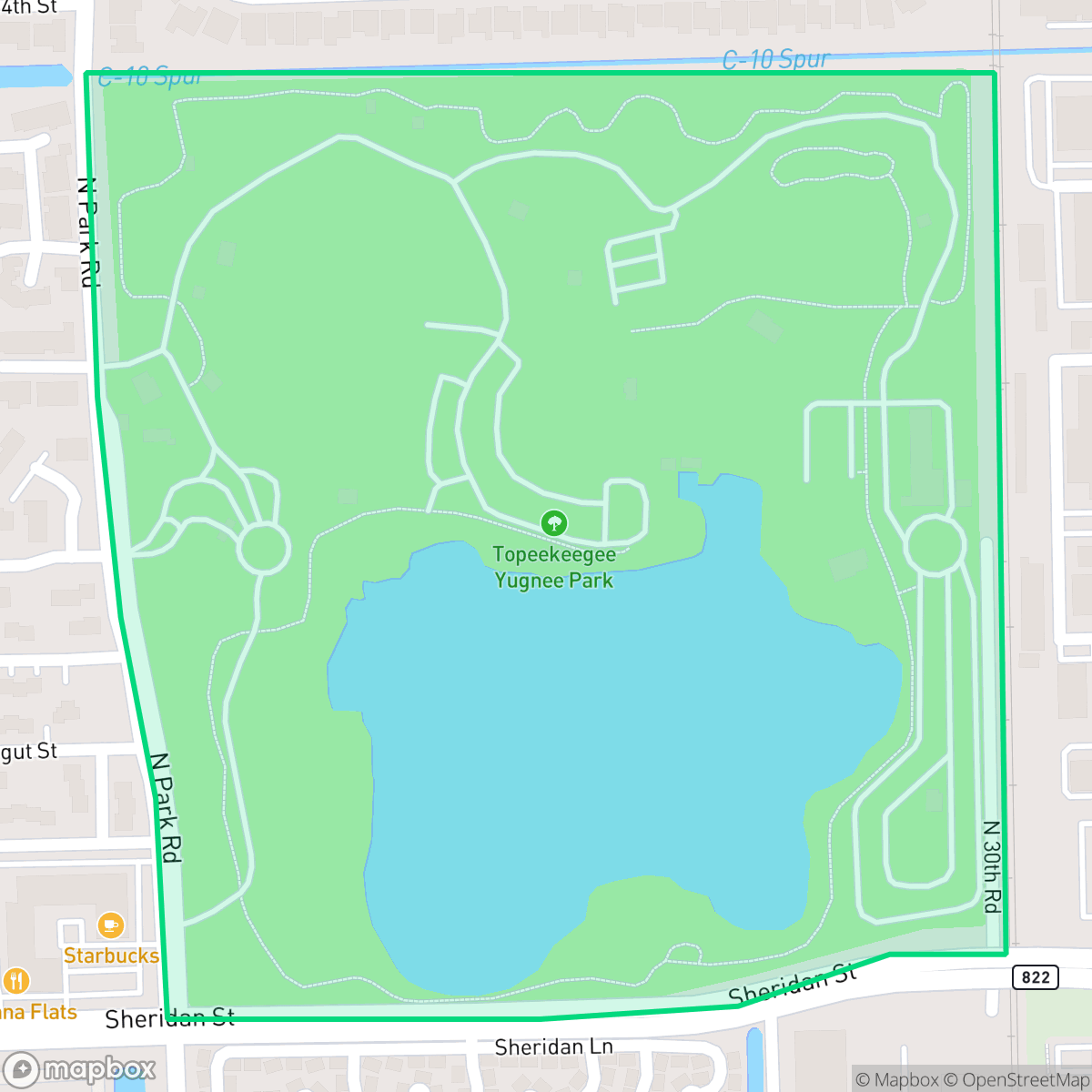 Map showing the location of TY Park, Hollywood, FL