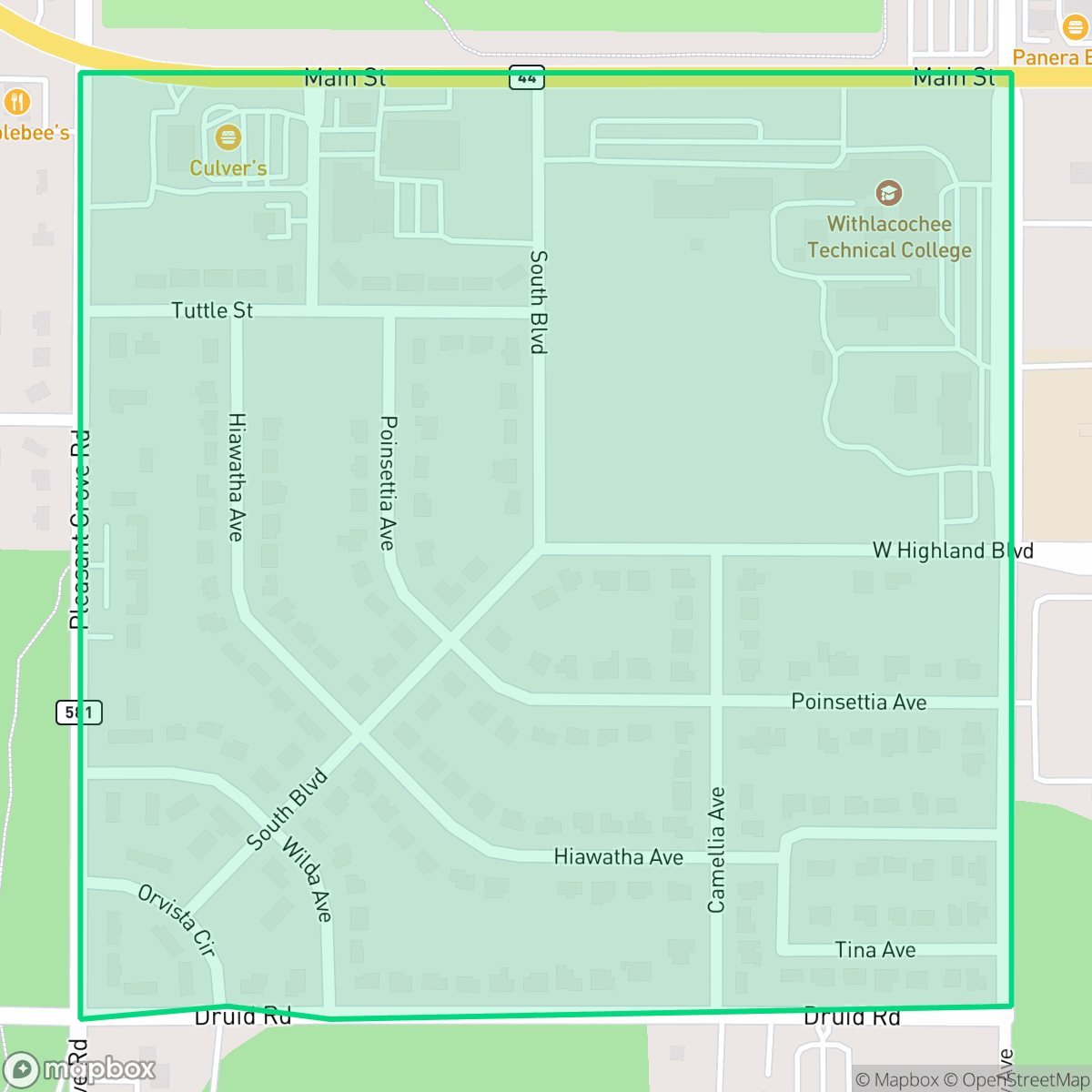 Map showing the location of Inverness Heights, Inverness, FL
