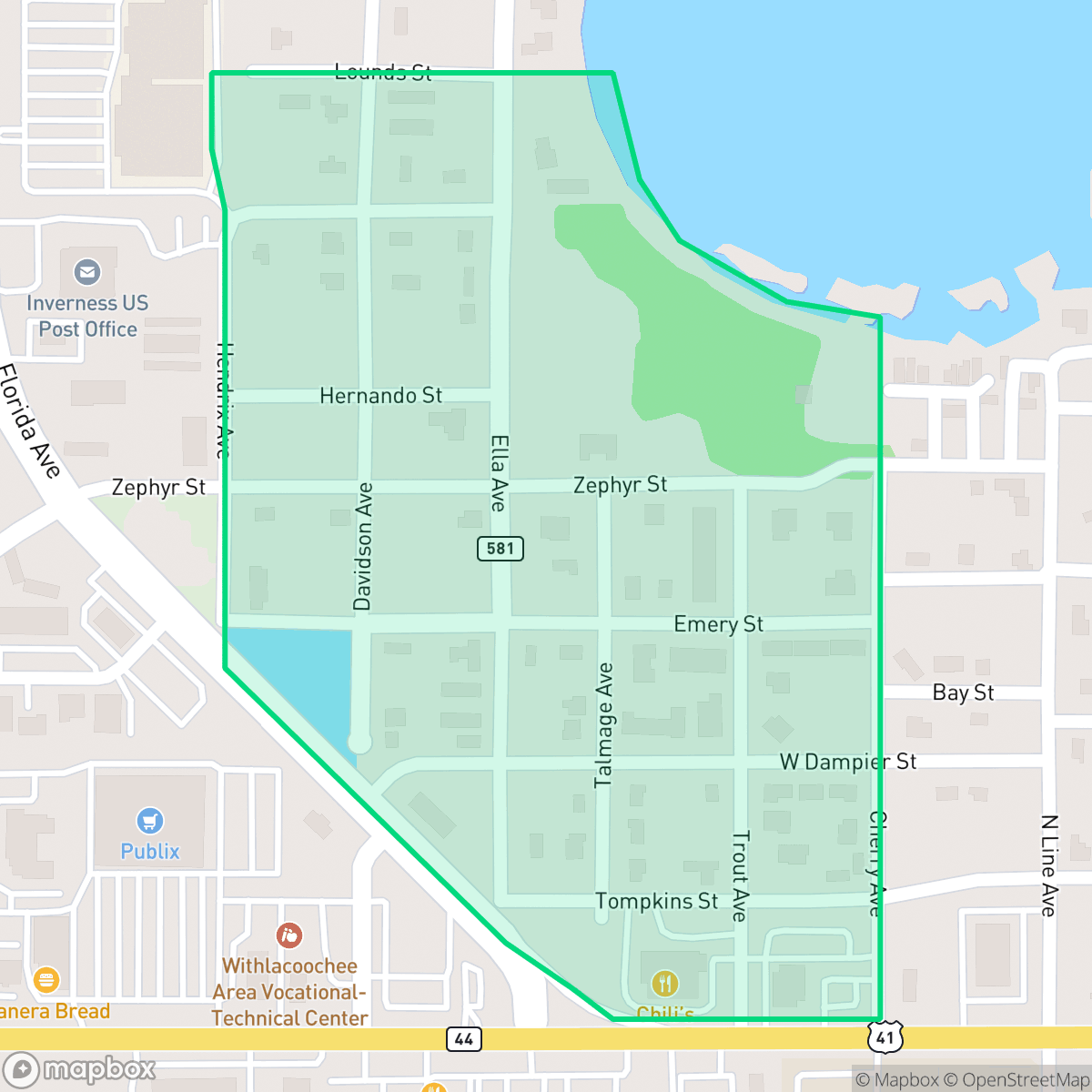 Map showing the location of Labelle, Inverness, FL